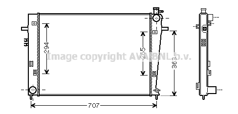 Radiator, engine cooling (HY2204)