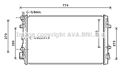 Radiator, engine cooling (SA2021)