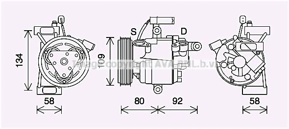 Compressor, air conditioning (TOK734)