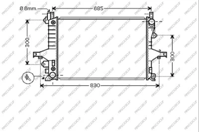 Radiator, engine cooling (VV042R002)