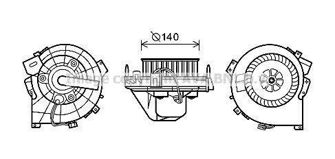 Electric Motor, interior blower (OL8609)