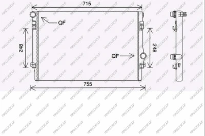 Radiator, engine cooling (AD324R001)