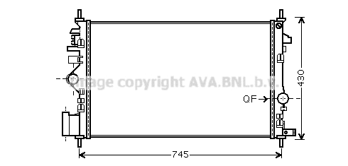 Radiator, engine cooling (OLA2474)