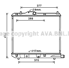 Radiator, engine cooling (OLA2590)
