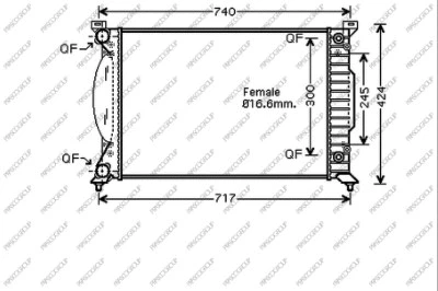 Radiator, engine cooling (AD020R004)