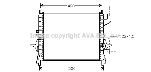 Radiator, engine cooling (RTA2238)