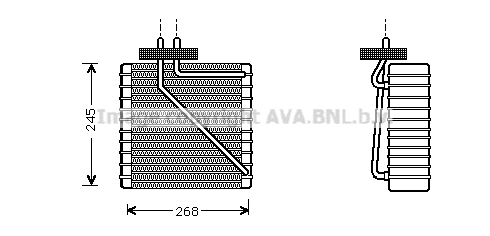 Evaporator, air conditioning (FDV270)