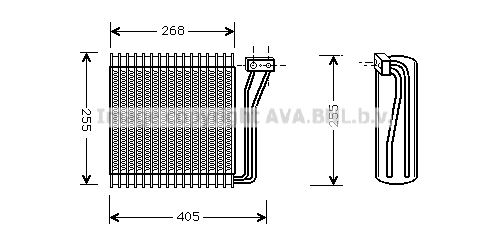 Evaporator, air conditioning (CRV041)