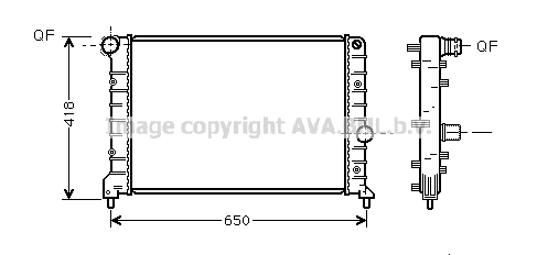 Radiator, engine cooling (AL2083)