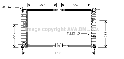 Radiator, engine cooling (OL2285)