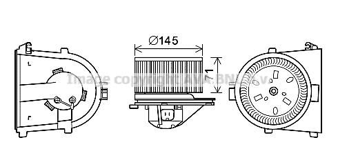 Electric Motor, interior blower (AI8376)