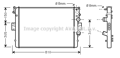 Radiator, engine cooling (IV2042)