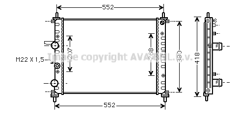 Radiator, engine cooling (FTA2182)