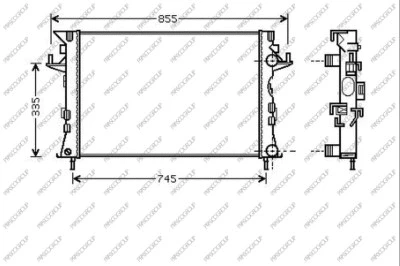 Radiator, engine cooling (RN085R002)