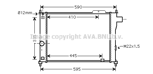Radiator, engine cooling (OL2140)