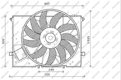 Fan, engine cooling (ME522F002)