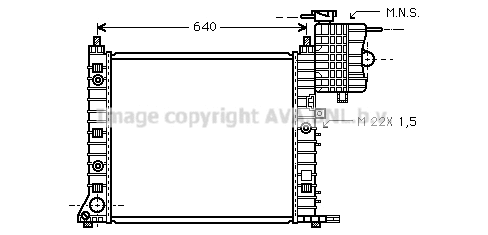 Radiator, engine cooling (MSA2216)