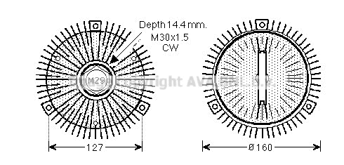 Clutch, radiator fan (MSC490)