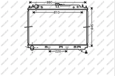 Radiator, engine cooling (DS814R001)