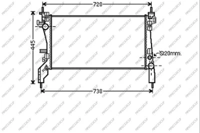 Radiator, engine cooling (CI907R006)