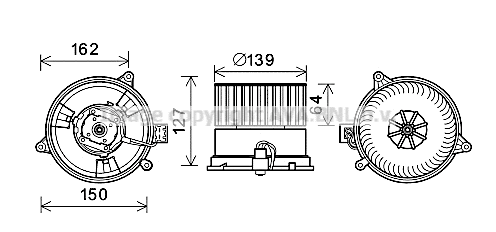 Electric Motor, interior blower (FD8576)