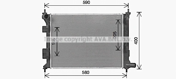 Radiator, engine cooling (HY2492)