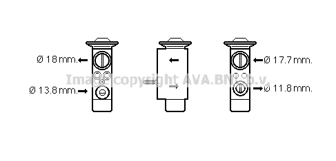 Expansion Valve, air conditioning (VO1162)