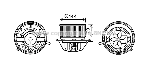 Electric Motor, interior blower (MS8607)