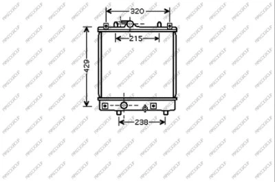 Radiator, engine cooling (OP304R002)