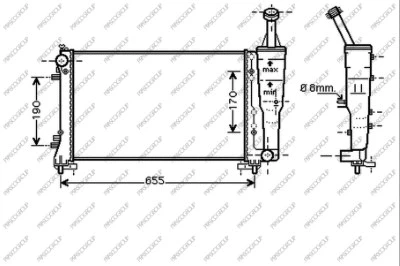 Radiator, engine cooling (FT350R005)