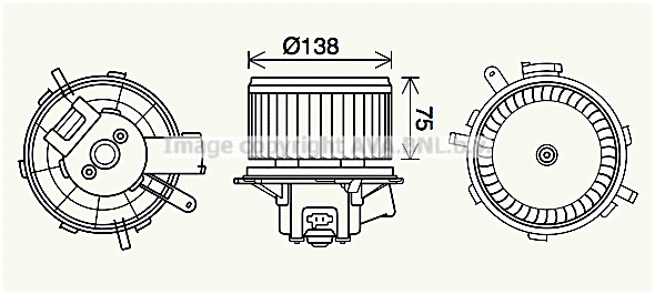 Electric Motor, interior blower (PE8406)