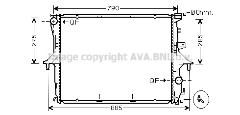 Radiator, engine cooling (VN2214)
