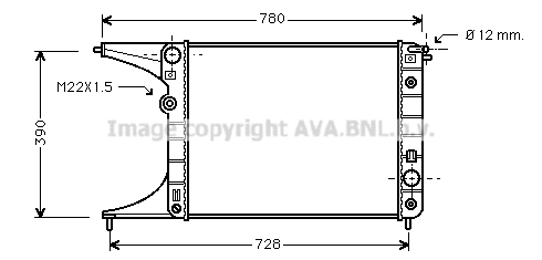 Radiator, engine cooling (OLA2201)
