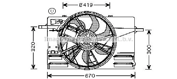 Fan, engine cooling (VO7508)