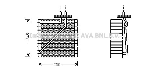 Evaporator, air conditioning (FDV271)