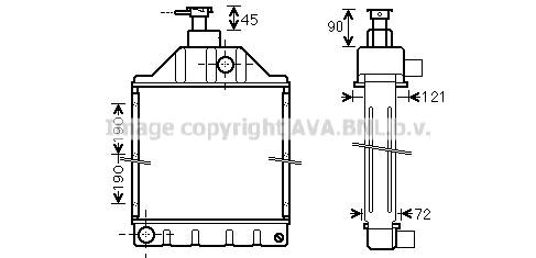 Radiator, engine cooling (MF2028)