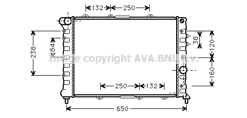 Radiator, engine cooling (AL2057)