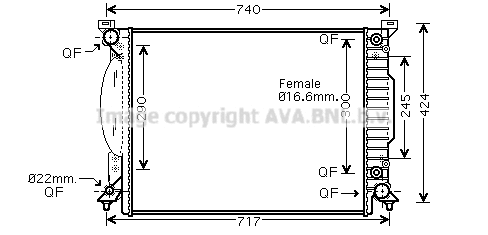 Radiator, engine cooling (AI2205)