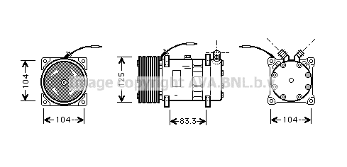 Compressor, air conditioning (UVK080)