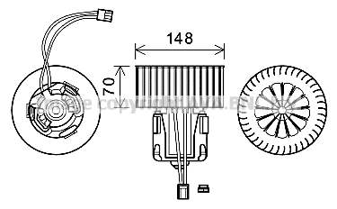 Electric Motor, interior blower (BW8539)