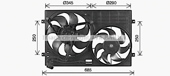 Fan, engine cooling (VN7543)