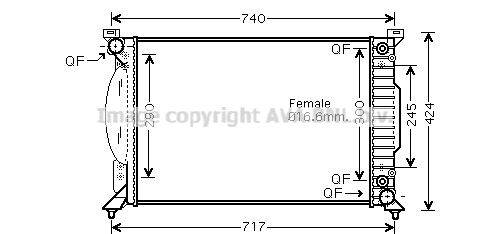 Radiator, engine cooling (AI2229)