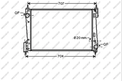 Radiator, engine cooling (OP034R003)