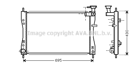 Radiator, engine cooling (MT2173)