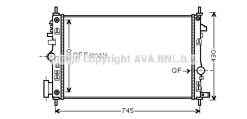 Radiator, engine cooling (OLA2473)