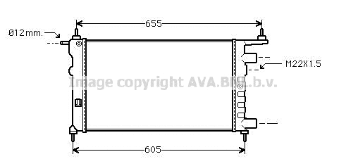 Radiator, engine cooling (OLA2261)