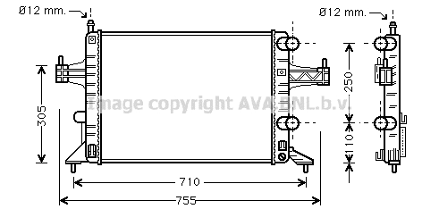 Radiator, engine cooling (OLA2303)