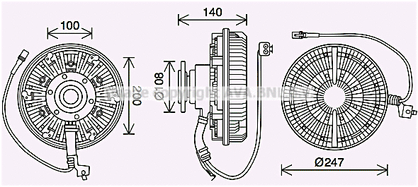 Clutch, radiator fan (MNC093)