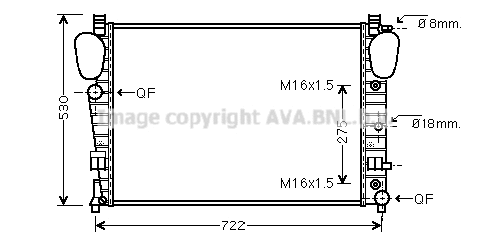 Radiator, engine cooling (MSA2306)