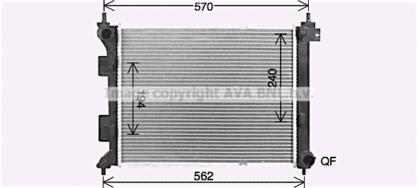 Radiator, engine cooling (HY2479)